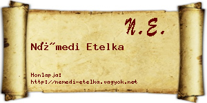Némedi Etelka névjegykártya